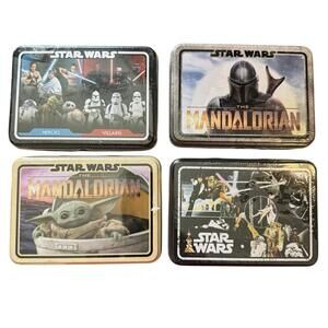 Lot of 4-Disney Star Wars & Mandalorian 2 Deck Playing Card Set NIB SEALED